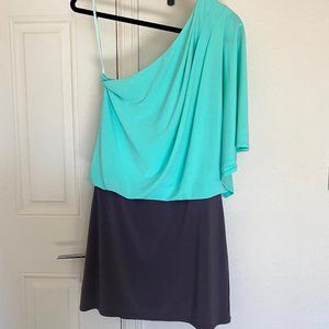 Jessica Simpson Bat Sleeve Mint/Grey Mini Dress
